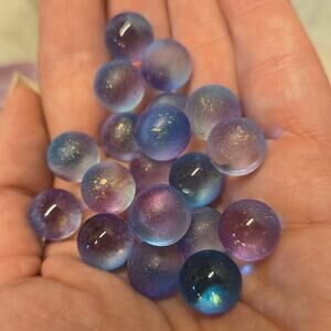 50pcs Round Sphere Ball No Hole Lampwork Glass Loose Beads For DIY Jewelry